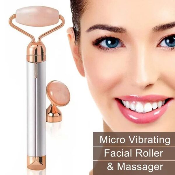 2 in 1 Facial Roller Micro Shaking Trembling Facial Roller Massager with Extra Eye Ball Handheld Electric Contour Beauty Bar Skin Care Tool for Face Lift Anti Wrinkles Anti Aging - Image 7