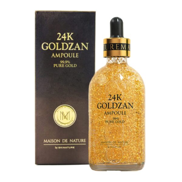 24K Goldzan Facial Serum Ampoule Pure Gold 99.9% Maison De Nature 100 ml Made in Korea. - Image 6