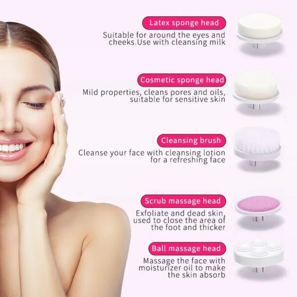 5 in 1 - Facial Electric Cleanser & Massager - Image 2