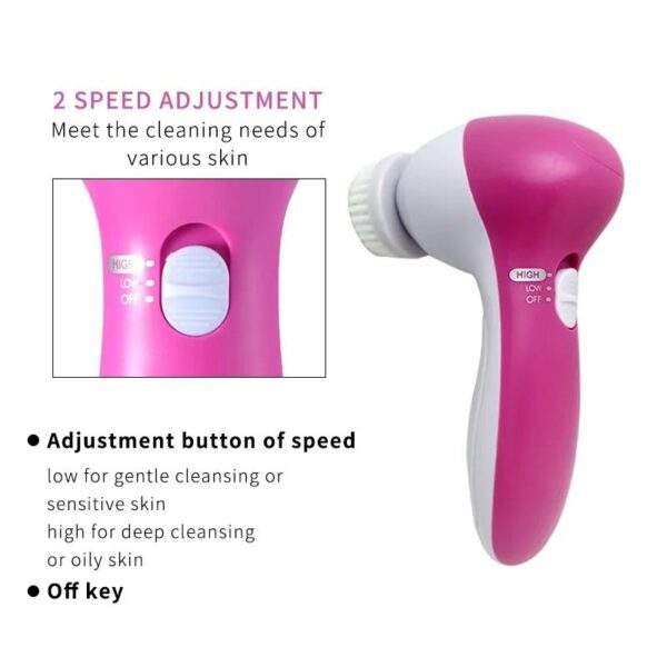 5 in 1 - Facial Electric Cleanser & Massager - Image 3