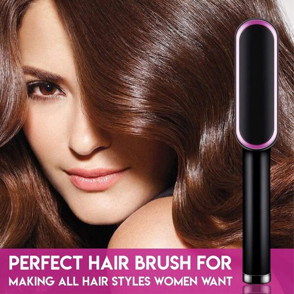 909 Brush Hair Straightener Brush For Girls Comb Style / Hair Styling Hair Comb Brush Multi Color - Image 4
