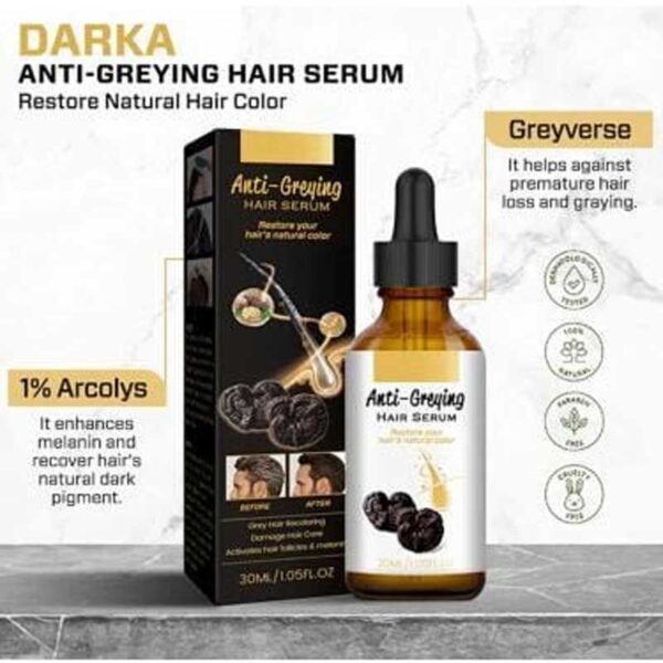 Anti greying Hair Serum Black Ganoderma Lucidum Black Hair Solutions 30ml - Image 4