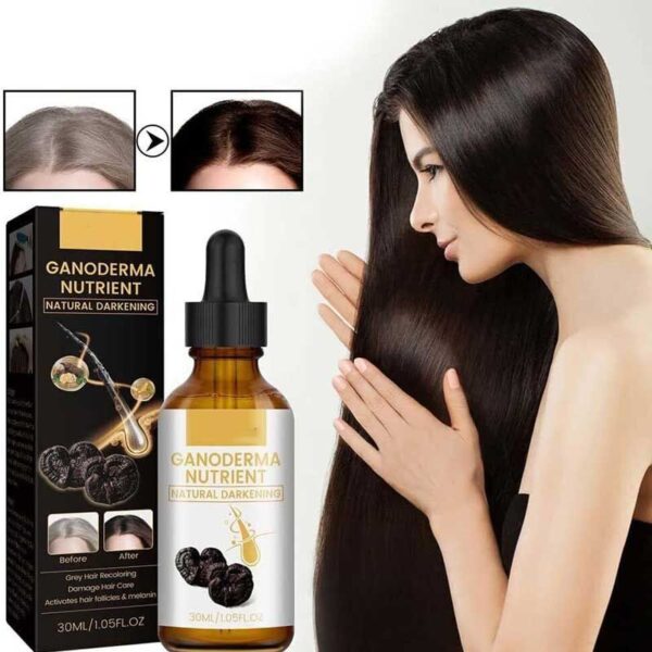 Anti greying Hair Serum Black Ganoderma Lucidum Black Hair Solutions 30ml - Image 5