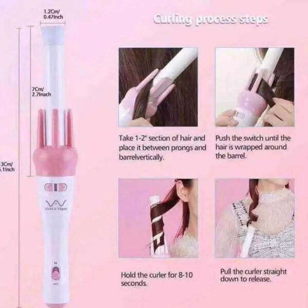 Automatic Hair Curler Spin 360° Rotating Hair Styling Roller Auto Wavy Iron 30s Instant Ceramic Heat Wand - Image 3