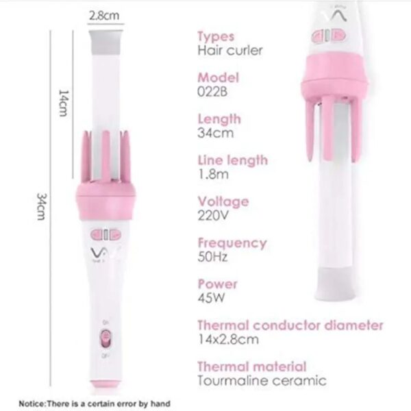 Automatic Hair Curler Spin 360° Rotating Hair Styling Roller Auto Wavy Iron 30s Instant Ceramic Heat Wand - Image 4