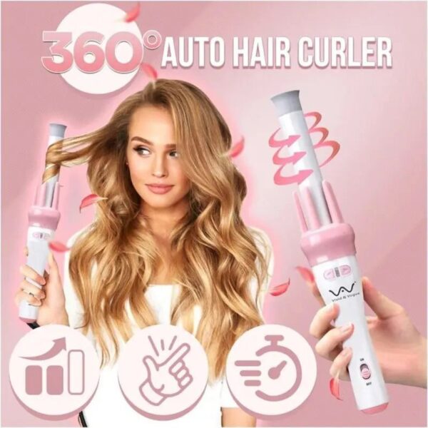 Automatic Hair Curler Spin 360° Rotating Hair Styling Roller Auto Wavy Iron 30s Instant Ceramic Heat Wand - Image 5