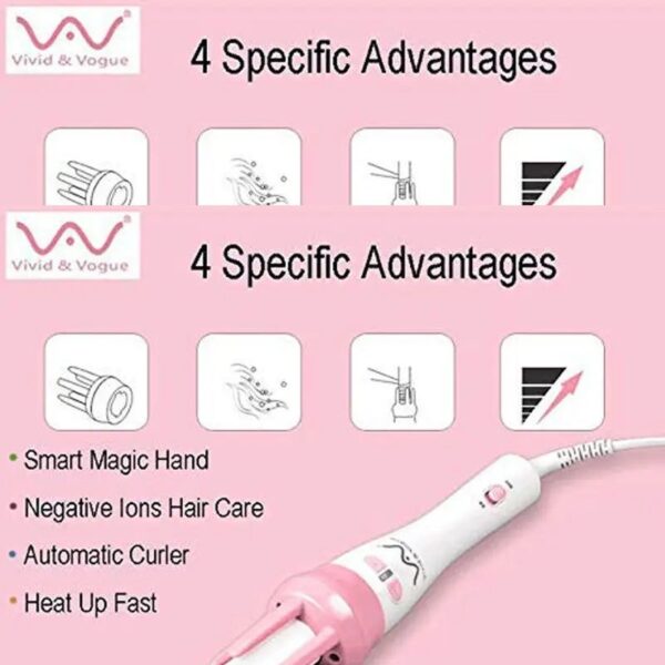 Automatic Hair Curler Spin 360° Rotating Hair Styling Roller Auto Wavy Iron 30s Instant Ceramic Heat Wand - Image 7