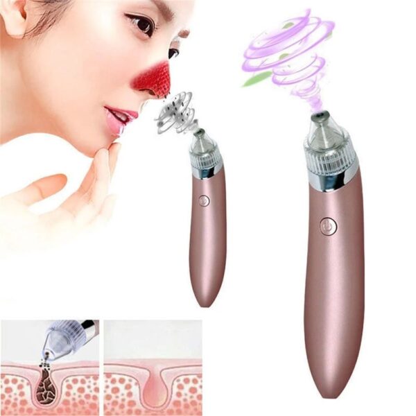 Chargeable Blackhead Removal Machine Black Head Remover Machine - Acne Pimple Pore Cleaner Vacuum Suction Tool Blackhead Removal On Nose Sucking Machine Blackheads Removal Device Derma Suction - Image 3