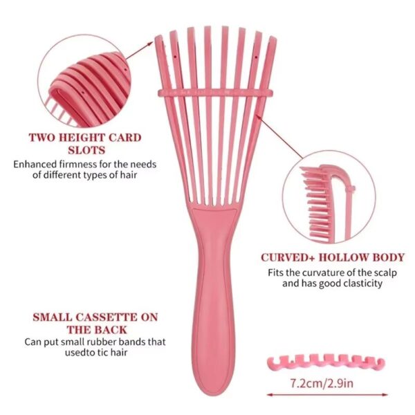 Curly Hair Detangling Brush for Women and Men Scalp Massage Comb Hair Brush Detangler Salon - Image 2