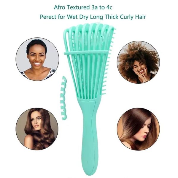 Curly Hair Detangling Brush for Women and Men Scalp Massage Comb Hair Brush Detangler Salon - Image 6