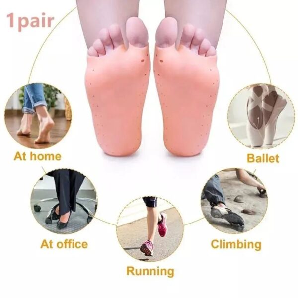 Forefoot Pads Silicone Insoles Orthopedic Shoe Pad Pain Relief Silicone Boat Socks for Women Toe separator Foot Care Products - Image 2