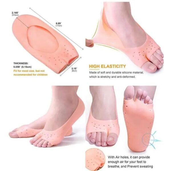 Forefoot Pads Silicone Insoles Orthopedic Shoe Pad Pain Relief Silicone Boat Socks for Women Toe separator Foot Care Products - Image 5