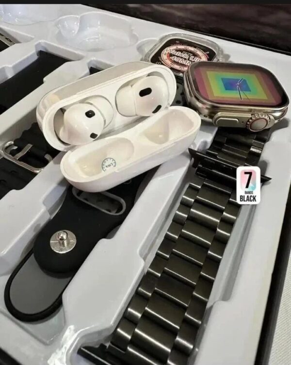 H20 Ultra Smartwatch 7In1 Ultra Smart Watch Plus Airpods pro 2 - Image 4