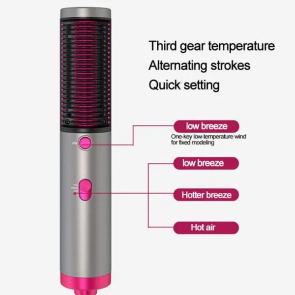 Hair Straightener Brush Round Hot Air Hair Dryer And Straightening Brush Fast Ceramic Heating With Anti Scald Feature Best Quality - Image 5