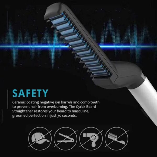 Hair Straightener For Men Multifunctional Comb Curling Electric Brush Beard Comb - Image 5