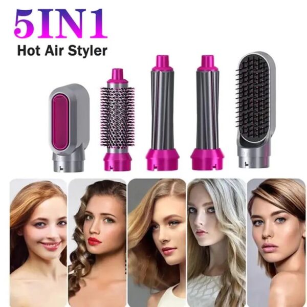 5 In 1 Hair Dryer Brush Electric Blow Dryer Hair Comb Curling Brush Kit Straightener - Image 6