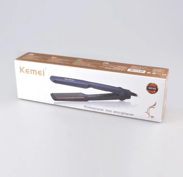 Kemei KM-329 Professional Hair Straightener With Temperature Control- For Women - Image 2