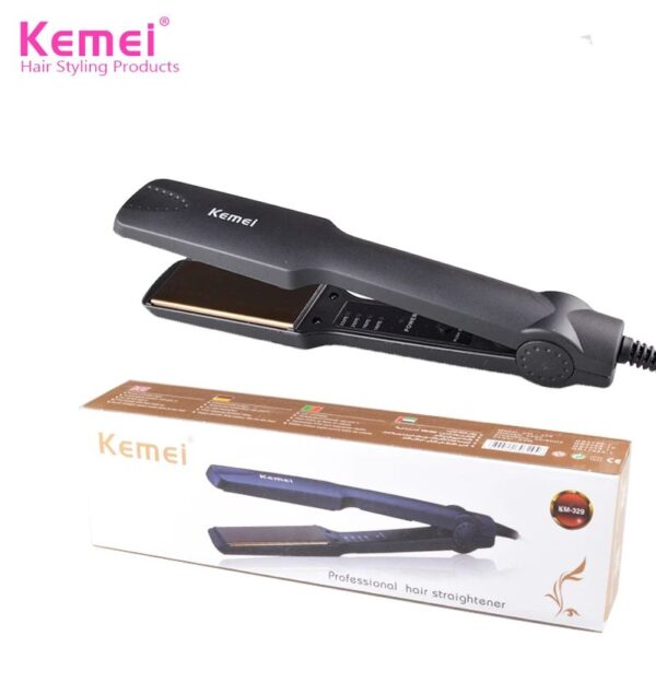 Kemei KM-329 Professional Hair Straightener With Temperature Control- For Women - Image 5