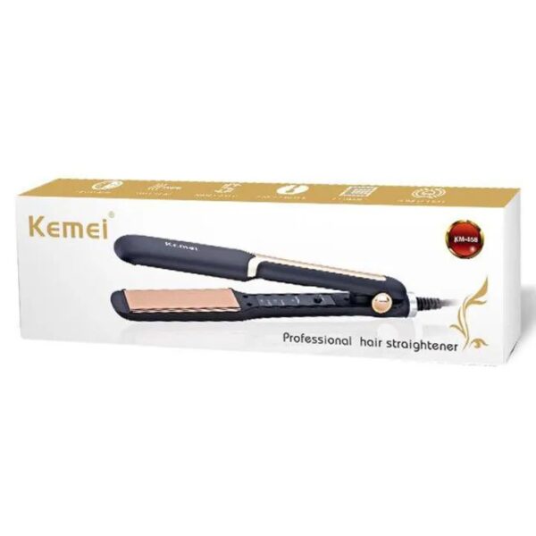 KEMEI KM-458 Professional Electric Hair Straightener Iron Styler New Electronic Hairstyling Tool Best Beauty Set Rod For Women Portable Ceramic Fast Warm Up Straightening Flat Iron - Image 3