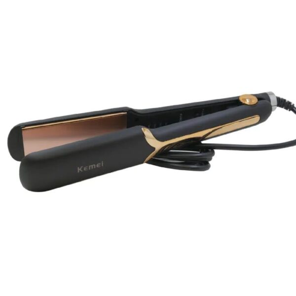 KEMEI KM-458 Professional Electric Hair Straightener Iron Styler New Electronic Hairstyling Tool Best Beauty Set Rod For Women Portable Ceramic Fast Warm Up Straightening Flat Iron - Image 4