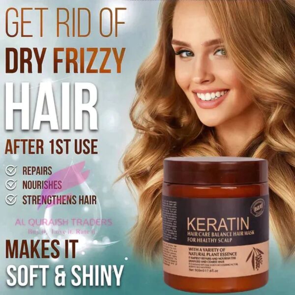 Keratin Hair Care Balance Hair Mask & Hair Treatment – (500ml) - Image 3