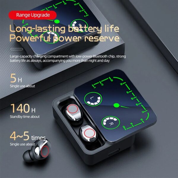 NEW M90 Max TWS WIRELESS Earbuds HIFI Stereo Earbuds With 1200 Mah Battery - Image 7