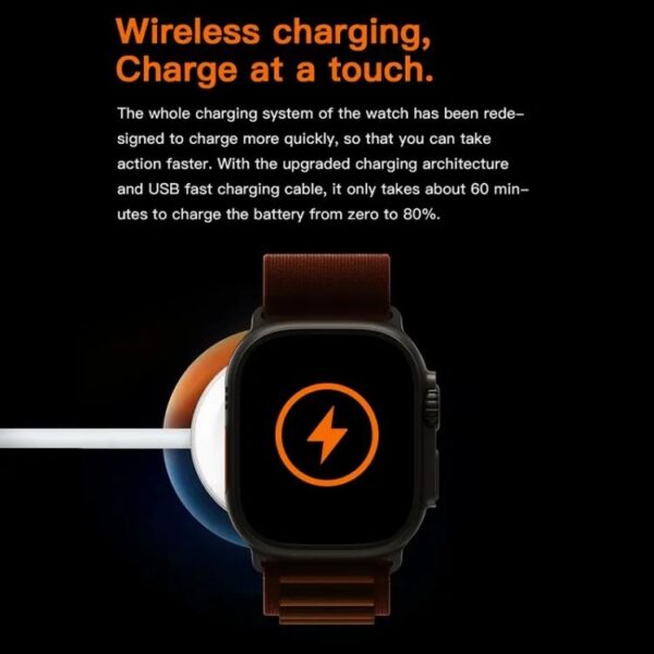t800Ultra Smart Watch Series Bluetooth Call Smartwatch With Ocean Strap Wireless Charging Best Battery Timing - Image 3