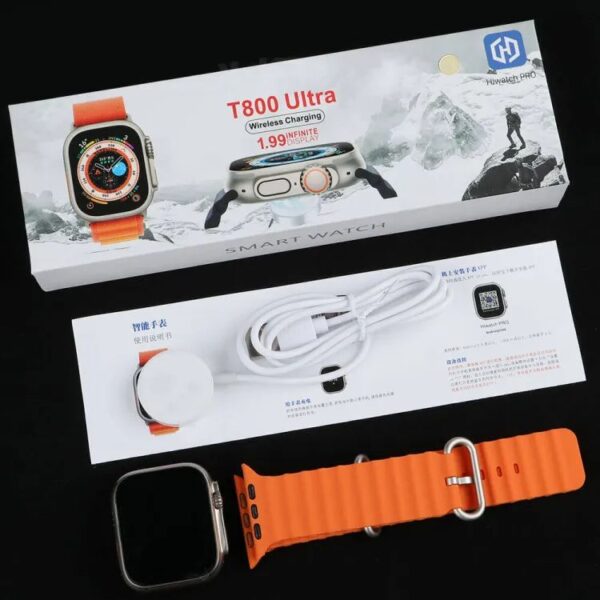 t800Ultra Smart Watch Series Bluetooth Call Smartwatch With Ocean Strap Wireless Charging Best Battery Timing - Image 5