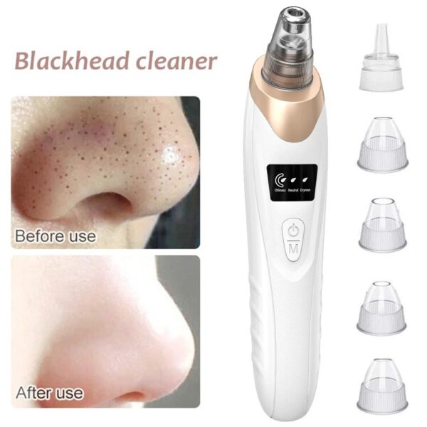 Upgraded Blackhead Remover Vacuum Facial Pore Cleaner Electric Acne Comedone Whitehead Extractor Tool 5 Probes For Women And Men - Image 2