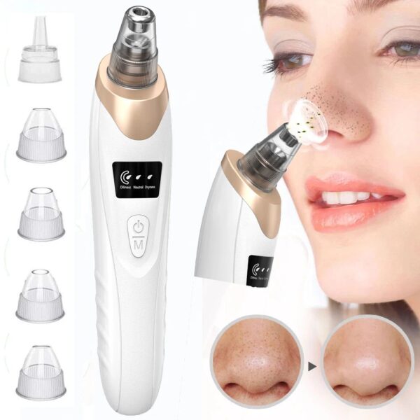 Upgraded Blackhead Remover Vacuum Facial Pore Cleaner Electric Acne Comedone Whitehead Extractor Tool 5 Probes For Women And Men - Image 6