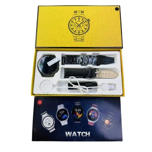 WATCH 4 PRO Round big smart watch dual strap Android Smartwatch Wearable Devices Smart Watch For Men - Image 4