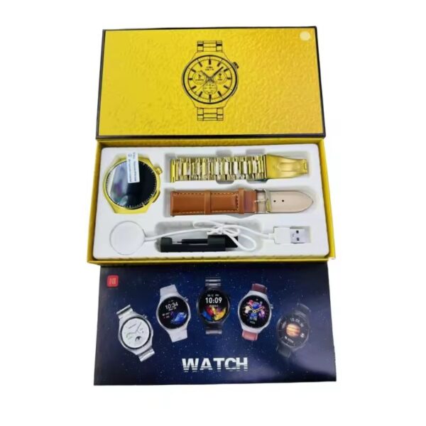 WATCH 4 PRO Round big smart watch dual strap Android Smartwatch Wearable Devices Smart Watch For Men - Image 5