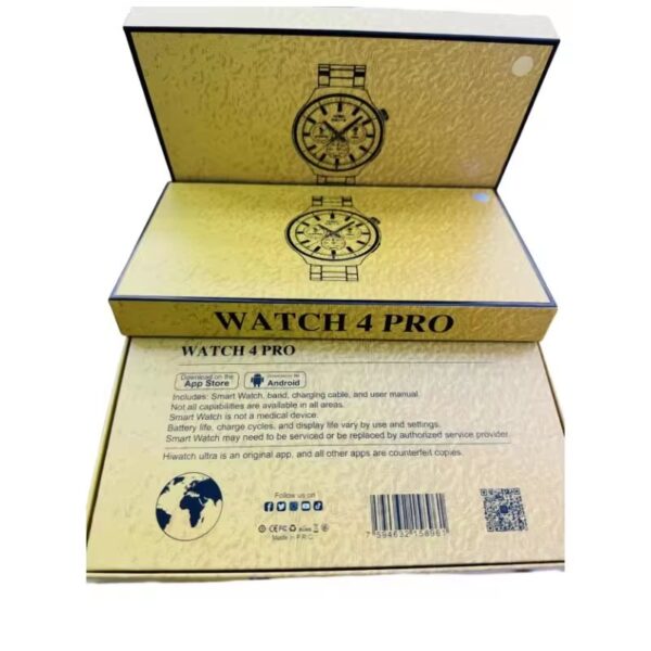 WATCH 4 PRO Round big smart watch dual strap Android Smartwatch Wearable Devices Smart Watch For Men - Image 6