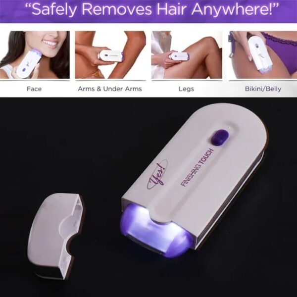 YES Finishing Touch USB Rechargeable 2 in 1 Instant Painless Hair Removal Machine for Men Women Legs Arm Face Body - Image 2