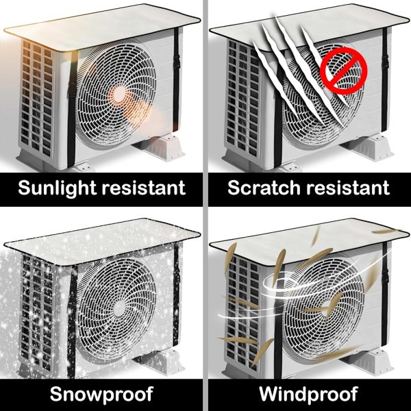 Ac Outdoor Unit Protector Window Air Conditioner Cover for Outside Units Waterproof Window AC Unit Cover Sun Shade UV Defense Snow Ice Frost Leaf Guard - Image 2